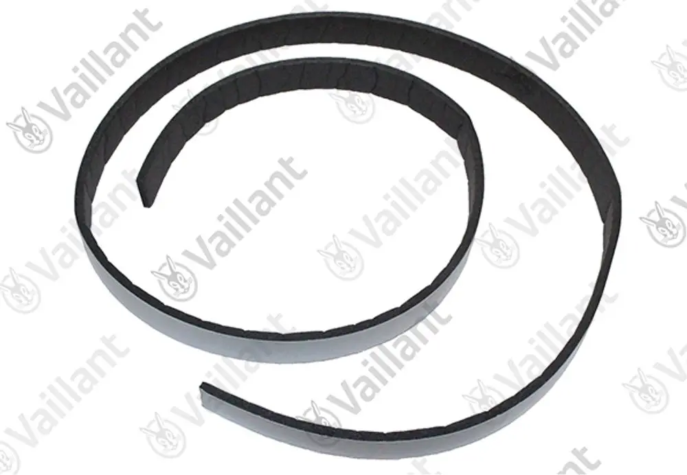 Schwarzes, spiralförmiges Isolierband von Vaillant, geeignet zur Verwendung in Heizungs- oder Warmwassersystemen.